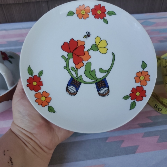 fred roberts company vintage 3 piece stackable little boy farm dish set vintage - Picture 6 of 8